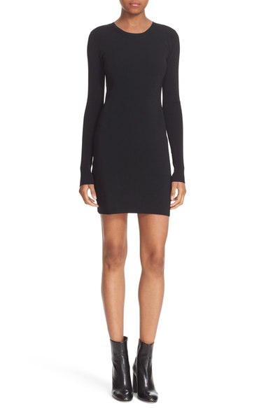 Elizabeth and James Back Cutout T-Shirt Dress Black t-shirt dresses nordstrom candace rose