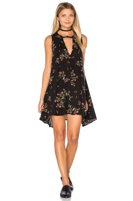 FREE PEOPLE Snap Out Of It Swing Dress Navy Floral Print swing dresses summer