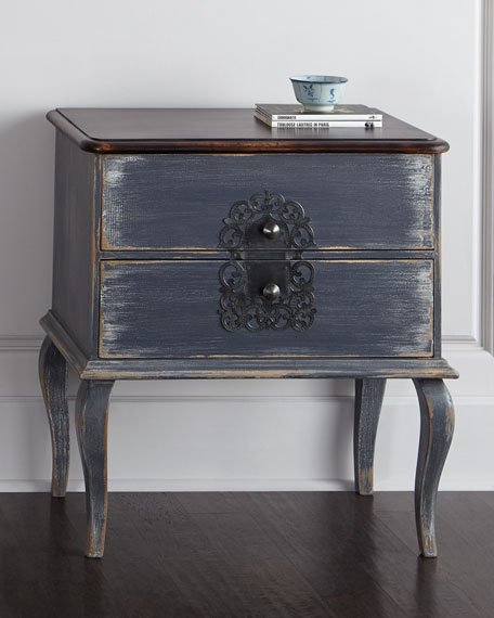candace rose Gentry Nightstand Distressed Gray Neiman Marcus bedroom and bath sale candie anderson