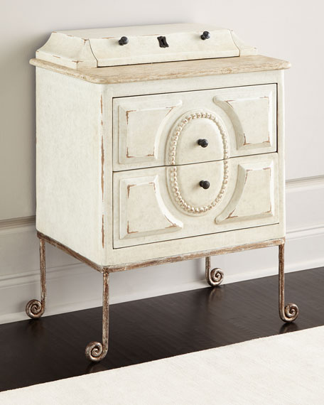 candace rose Gregory Nightstand Gray Cream Neiman Marcus bedroom and bath sale candie anderson
