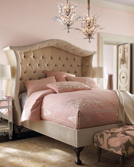 candace rose Haute House Champagne Peekaboo King Bed Champagne Neiman Marcus bedroom and bath sale candie anderson