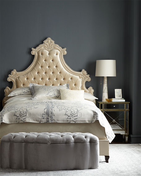 candace rose Haute House Gustav Tufted King Bed Ivory Neiman Marcus Bedroom and Bath Sale candieanderson 