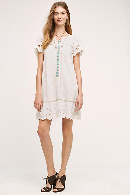 Holding Horses Brook Swing Dress Ivory Embroidered swing dresses summer 2016