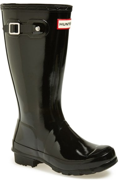 Hunter 'Original Gloss' Rain Boot (Little Kid & Big Kid) Black back to school shoes for little girls candace rose nordstrom