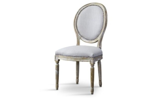 Jain Linen Round Side Chair One Kings Lane furniture warehouse sale candace rose