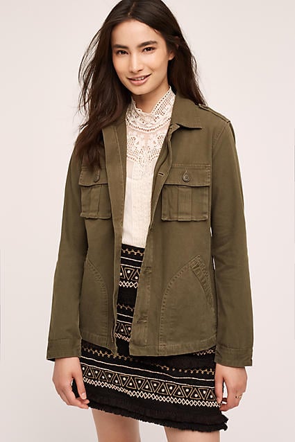 Jean Shop Beth Military Shirt Jacket Moss Green military jackets anthropologie candace rose 