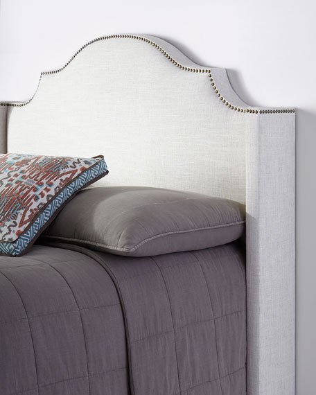 John Robshaw Juliana Queen Headboard Gray Neiman Marcus bedroom and bath sale august 2016