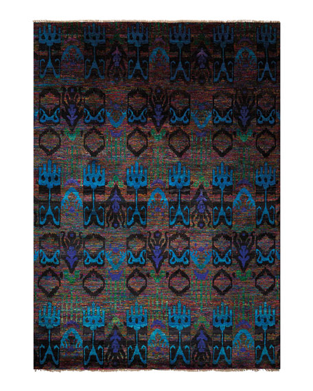 candace rose KATHLEEN MARIE NEW YORK Mikaela Rug, 8'6" x 11'6" Blue Purple Neiman Marcus bedroom and bath sale candie anderson