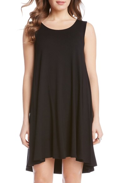 Karen Kane 'Maggie' Sleeveless Trapeze Dress Black swing dresses summer 2016