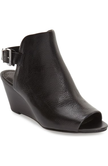 Kenneth Cole New York 'Dana' Wedge Sandal (Women) Black Leather wedge sandals fall 2016