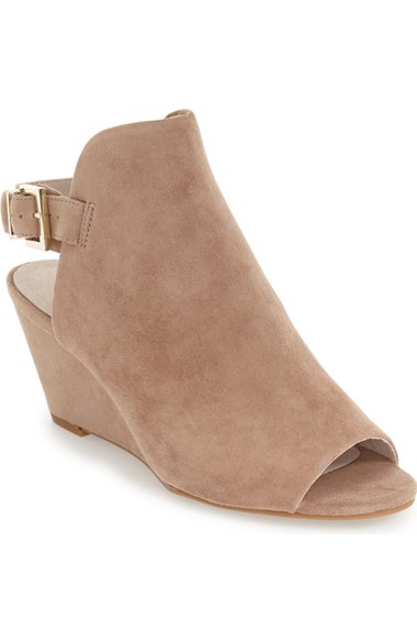Kenneth Cole New York 'Dana' Wedge Sandal (Women) Cafe Suede fall wedge sandals 