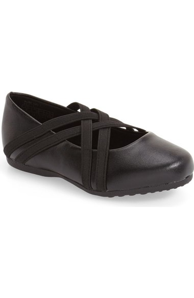 Kenneth Cole New York 'Rose Bay' Round Toe Flat (Walker, Toddler, Little Kid & Big Kid) Black back to school shoes 2016 candace rose