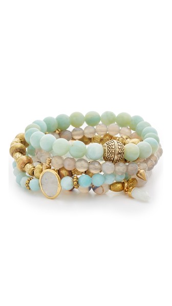 Lacey Ryan Charming Bracelet Set White Gold Shopbop end of season sale summer 2016