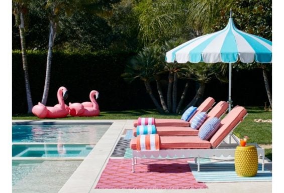 Lane Venture Awning Adjustable Chaise Coral White One Kings Lane Furniture warehouse sale candace rose 