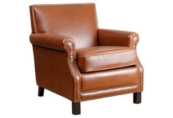 Lawrence Club Chair, Caramel Leather One Kings Lane furniture warehouse sale candace rose