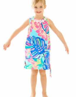 Lilly Pulitzer GIRLS LITTLE LILLY CLASSIC SHIFT DRESS Multi Exotic Garden toddler girls dresses for preschool back to school