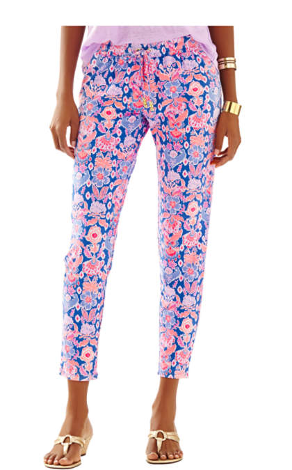 Lilly Pulitzer LOLA PULL-ON ANKLE LENGTH PANT Iris Blue Werk It lilly pulitzer after party sale candace rose