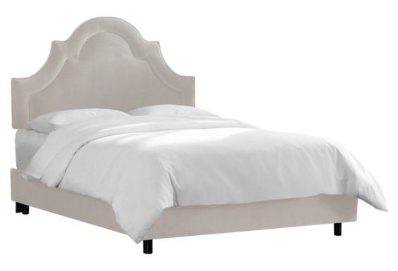 Lt Gray Kennedy Velvet Bed, King One Kings Lane warehouse furniture sale candace rose anderson