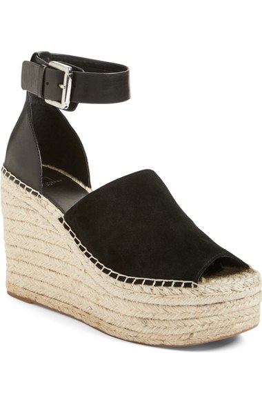 MARC FISHER LTD 'Adalyn' Espadrille Wedge Sandal (Women) Black wedge sandals fall nordstrom