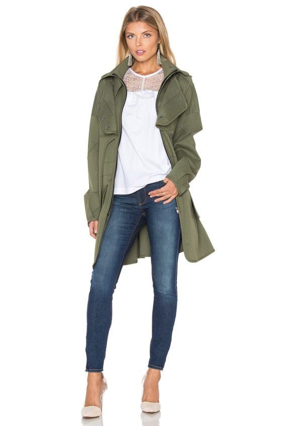 MARISSA WEBB Nicholas Canvas Coat Military Green military jackets fall fashion candace rose