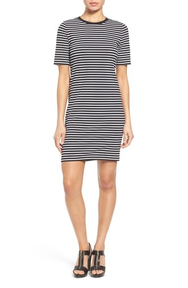 MICHAEL Michael Kors Crewneck T-Shirt Dress (Regular & Petite) Black t-shirt dresses candace rose