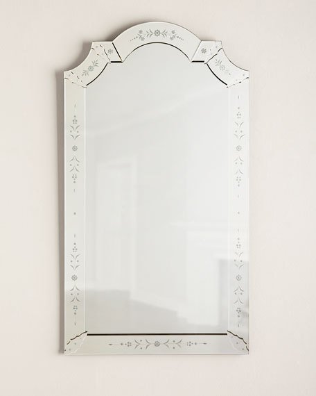 candace rose Mabel Venetian-Style Wall Mirror Silver Neiman Marcus bedroom and bath sale candie anderson