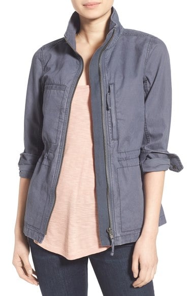 Madewell 'Fleet' Jacket Ink Blue nordstrom military jackets fall fashion candace rose 