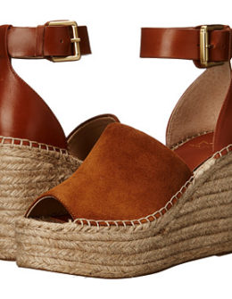 Marc Fisher LTD Adalyn Wedge Sandals Natural Suede wedge sandals fall