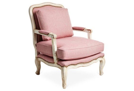 Massoud Furniture Harper Bergère, Pink Woven One Kings Lane furniture warehouse sale 