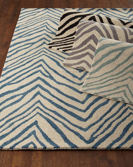 Mikki Zebra-Print Runner, 2'6" x 8' Horchow flash sale candace rose