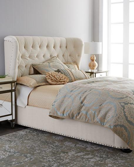 candace rose Monterey King Tufted Bed Cream Neiman Marcus bedroom and bath sale candie anderson
