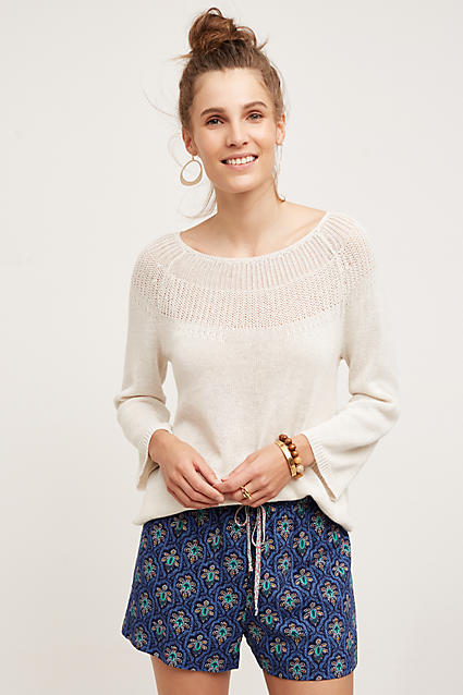 Moth Mila Pullover Ivory Anthropologie extra 25% off sale 