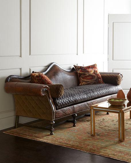 Old Hickory Tannery Cedar Park Leather Sofa Brown Horchow flash sale candace rose