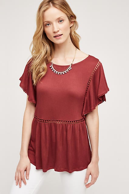 On the Road Paolina Tee Light Red Anthropologie extra 25% off sale