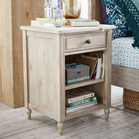 PBteen Genevieve Bedside Table Weathered White pottery barn buy more save more sale