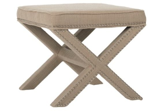 Palmer Ottoman, Beige Nailhead Trim One Kings Lane furniture warehouse sale candace rose anderson