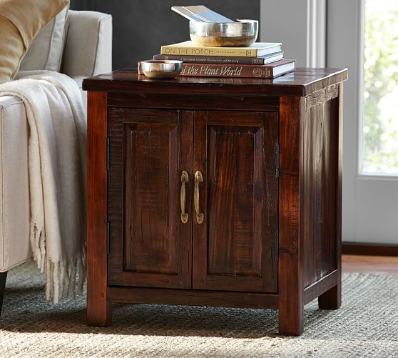 Pottery Barn BOWRY RECLAIMED WOOD SIDE TABLE pottery barn end of season sale summer 2016