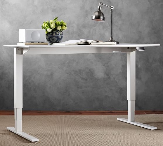 Pottery Barn HUMANSCALE® SIT-STAND DESK - WHITE BASE pottery barn home office sale 20% off
