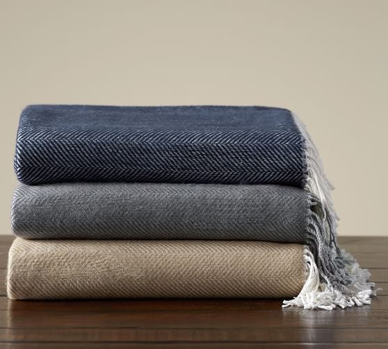 Pottery Barn HERRINGBONE THROW pottery barn throw blankets sale
