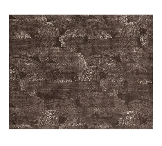 Pottery Barn KUMARI PAISLEY PRINTED RUG - JAVA pottery barn labor day sale