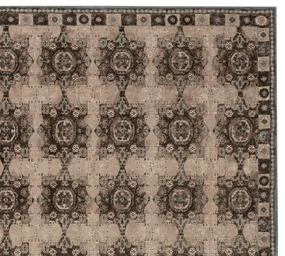 Pottery Barn LEIF PRINTED RUG - NEUTRAL pottery barn premier event sale