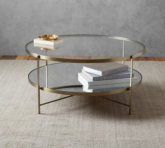 Pottery Barn LEONA ROUND COFFEE TABLE pottery barn buy more save more sale