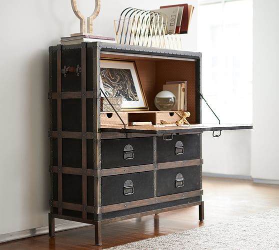 Pottery Barn LUDLOW TRUNK SECRETARY DESK pottery barn home office furniture sale