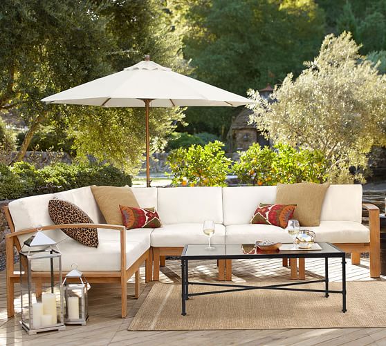 Pottery Barn MADERA TEAK SECTIONAL SET pottery barn labor day sale