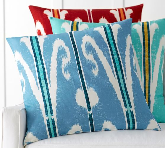 Pottery Barn MONA IKAT INDOOR/OUTDOOR PILLOW pottery barn end of summer sale