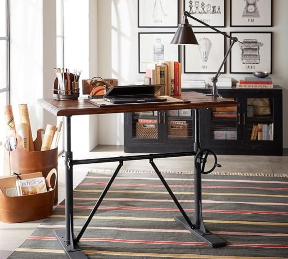 Pottery Barn PITTSBURGH CRANK SIT-STAND DESK pottery barn home office sale 