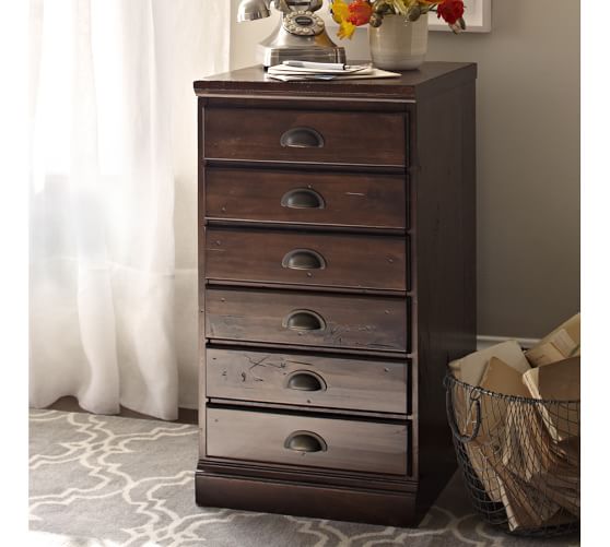 Pottery Barn PRINTER'S 3-DRAWER FILE CABINET pottery barn labor day sale