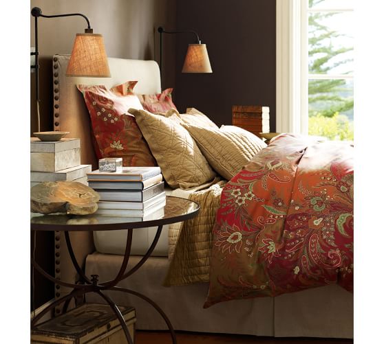 candace rose Pottery Barn RALEIGH UPHOLSTERED SQUARE TALL BED WITH FOOTBOARD pottery barn best selling upholstered beds sale 30% off candie anderson