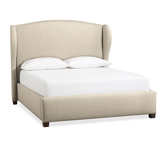 Pottery Barn RALEIGH WINGBACK BED & HEADBOARD pottery barn premier event sale