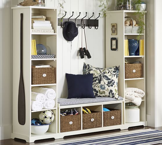 Pottery Barn SAMANTHA 3-PIECE BENCH & BOOKCASE ENTRYWAY SET pottery barn labor day sale